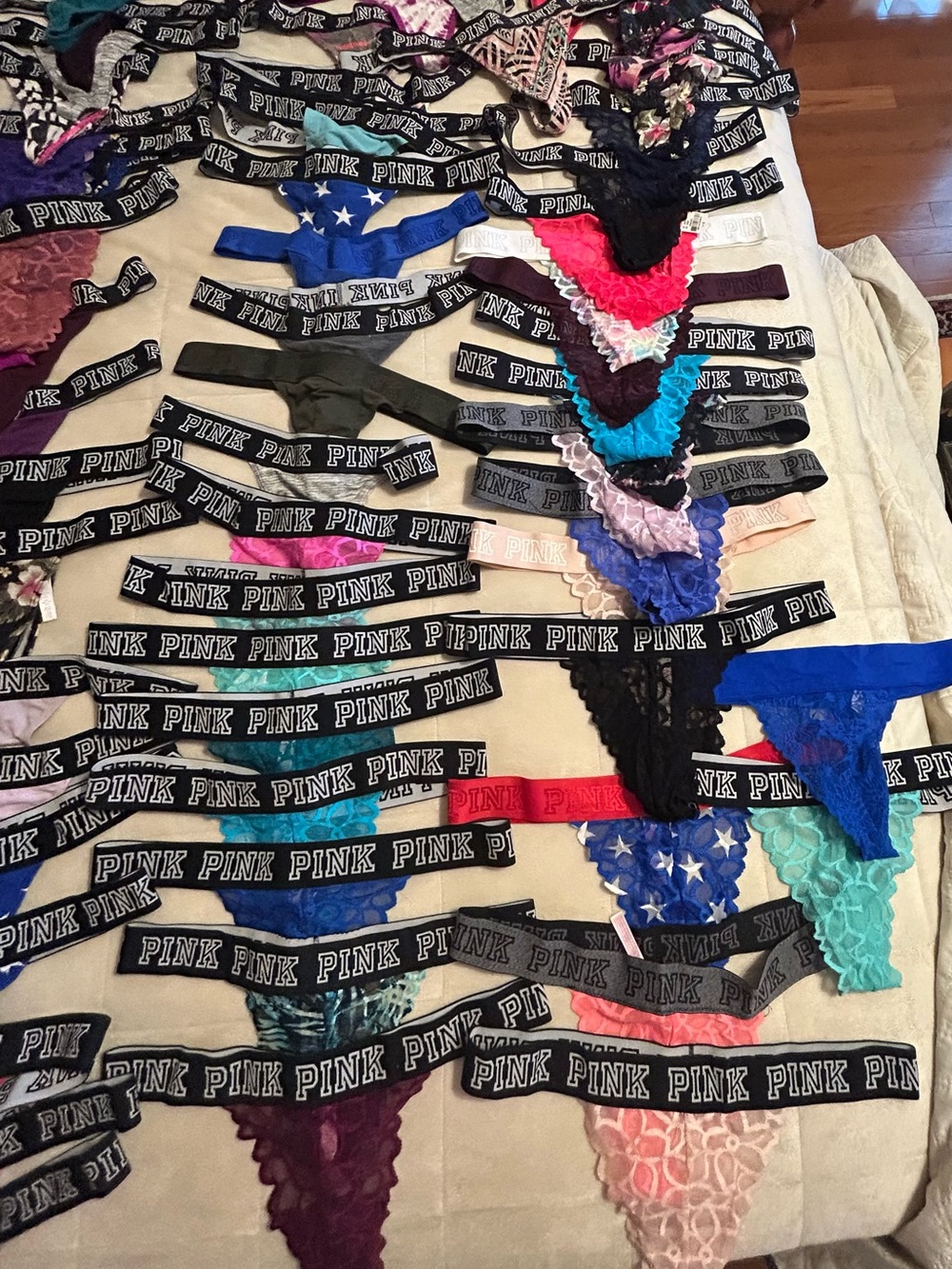 Victoria’s Secret Pink Logo Thick Waist Band Panties discontinued lot 117 total - Picture 5 of 11